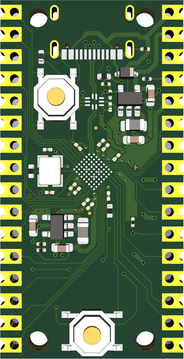 dabao board with USB-C port facing upwards.